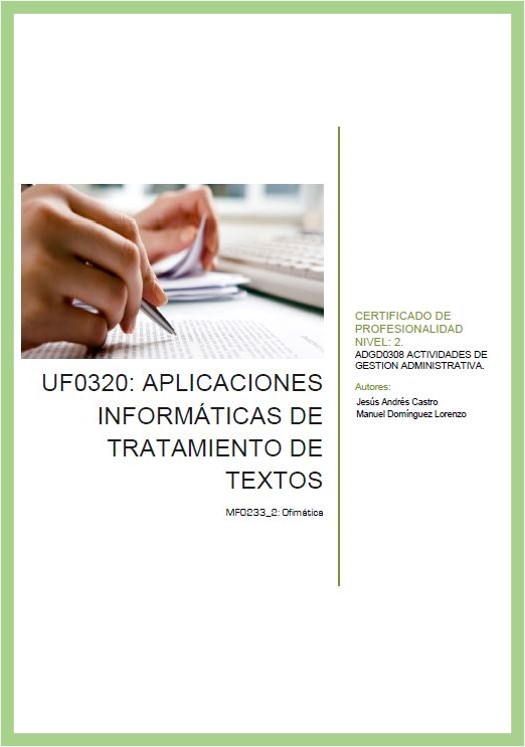 UF0320 Aplicaciones informáticas de tratamiento de textos